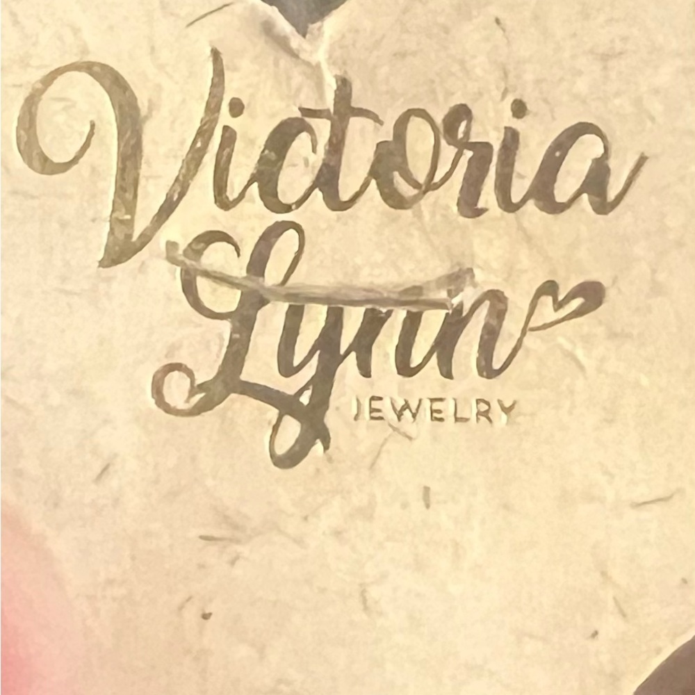 Victoria Lynn Elegant Gold Necklace with Dark Gem - Picture 3 of 3